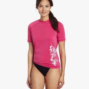 Kanu Surf Women's Breeze UPF 50 Short Sleeved Active Rashguard Size Large